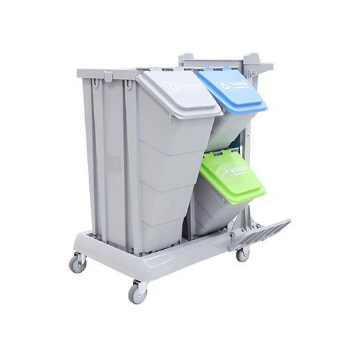 靈動(dòng)型分類(lèi)收納系統清潔車(chē) 配工具袋、1個(gè)50公升分類(lèi)箱、2個(gè)25公升分類(lèi)箱 JD T3100
